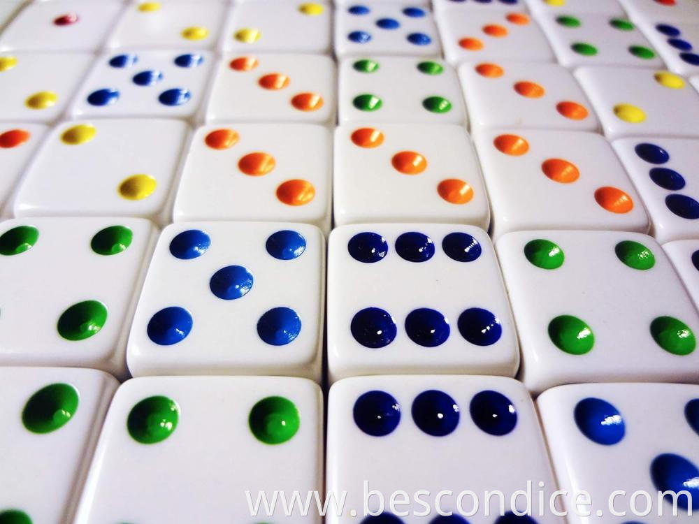 Dice Multi Color Pips For Board Games